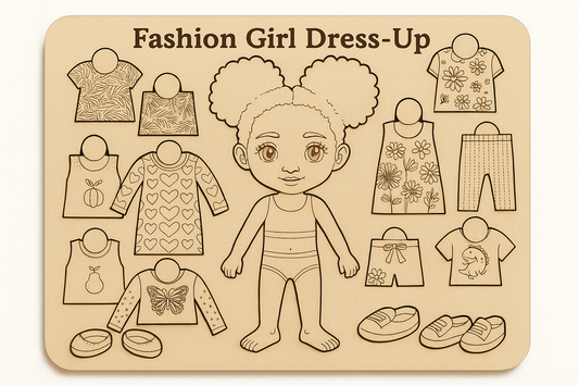 Fashion girl dress up puzzle
