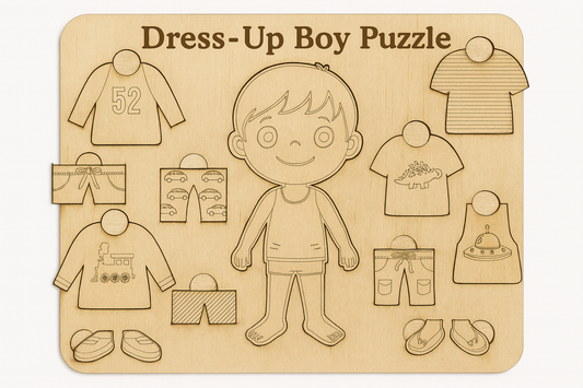 Fashion dress up boy puzzle